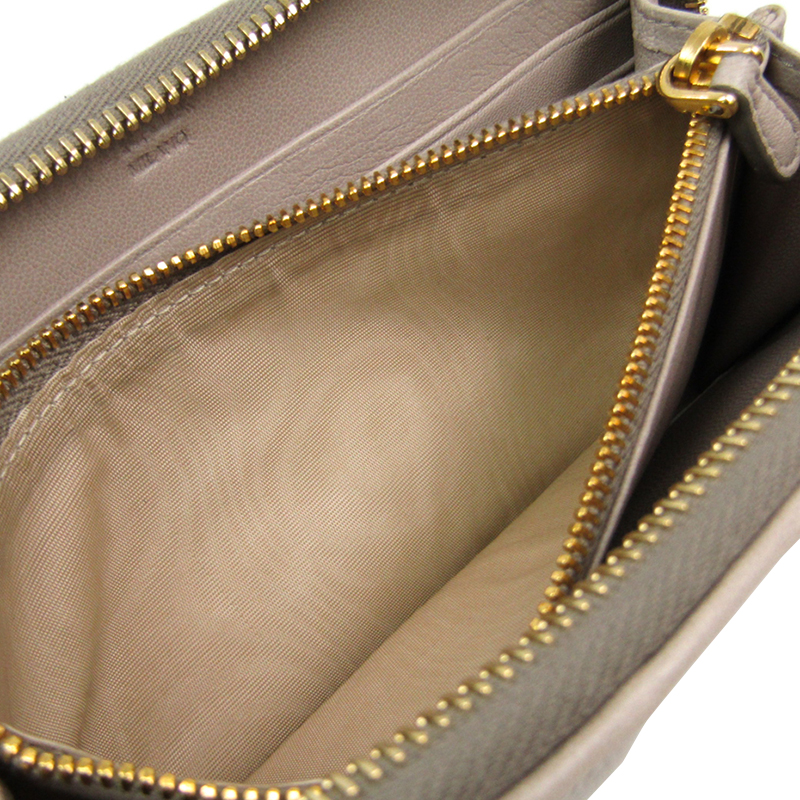 

Prada Beige Gaufre Nappa Leather Zip Around Wallet