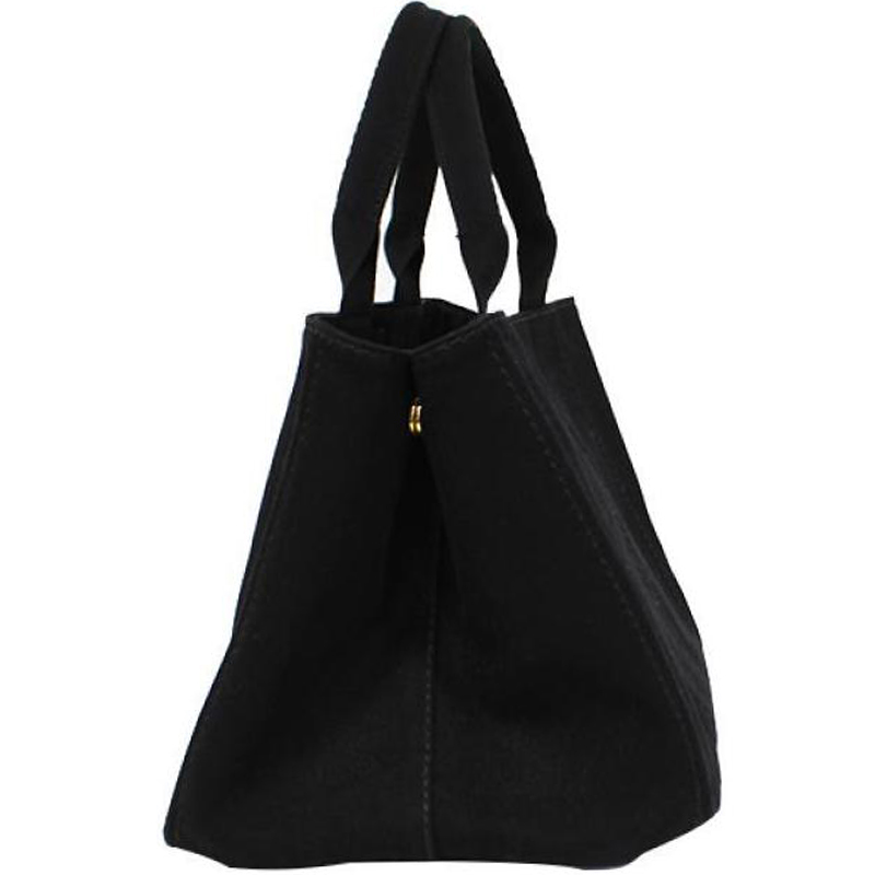 

Prada Black Canvas Canapa Tote