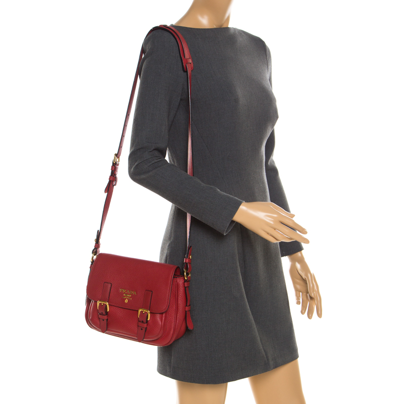 

Prada Red Leather Shoulder Bag
