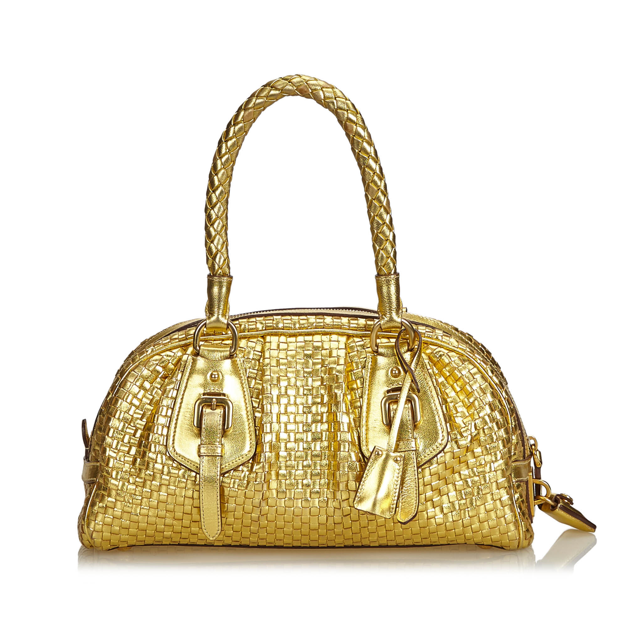 prada woven bag