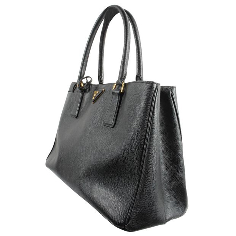 

Prada Black Saffiano Lux Leather  Galleria Top Handle Bag