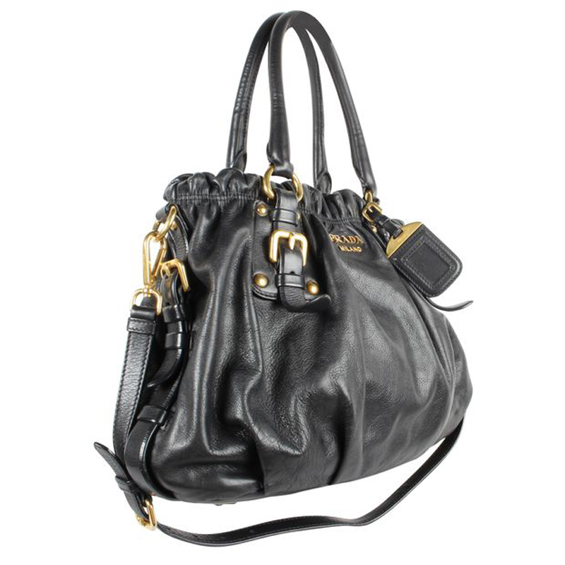 

Prada Black Calfskin Leather  Shoulder Bag