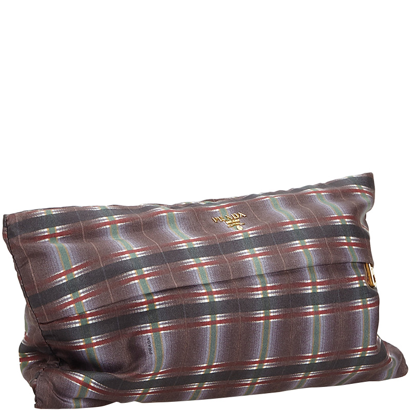 

Prada Multicolor Nylon Clutch Bag