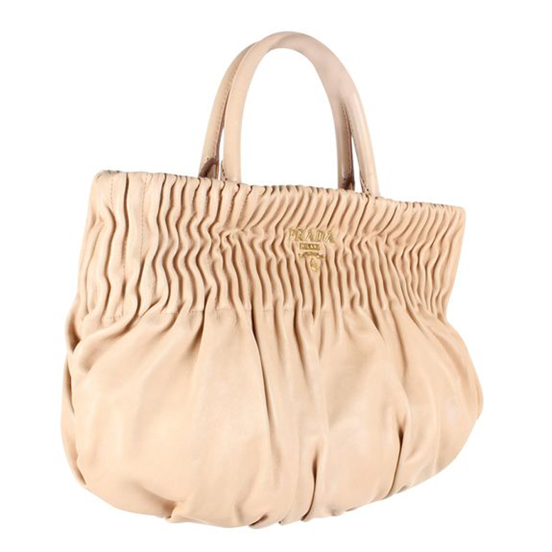 

Prada Light Pink Leather Top Handle Bag