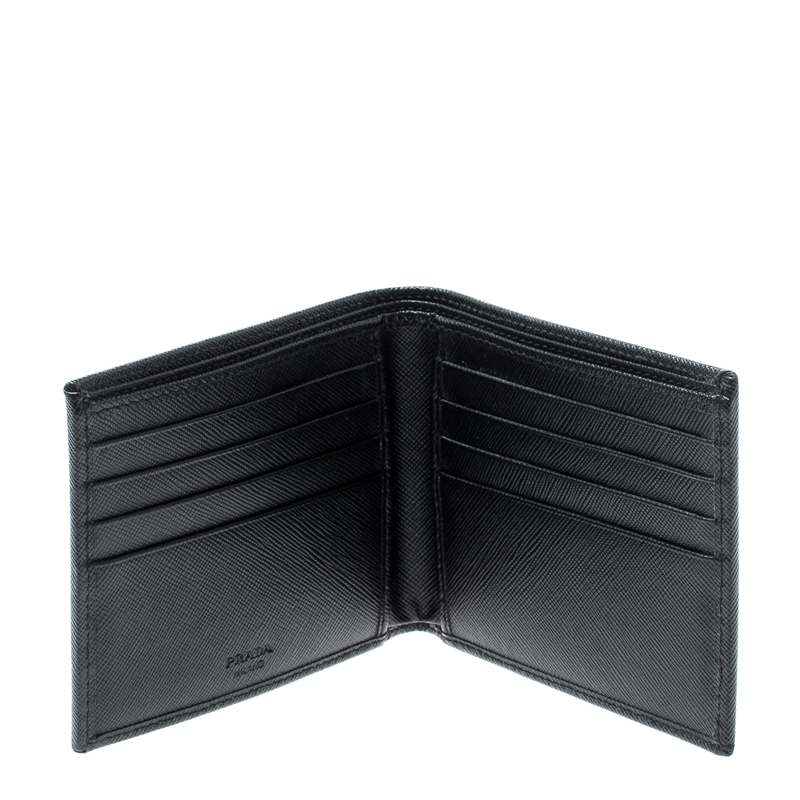 

Prada Black Nylon and Leather Bifold Wallet