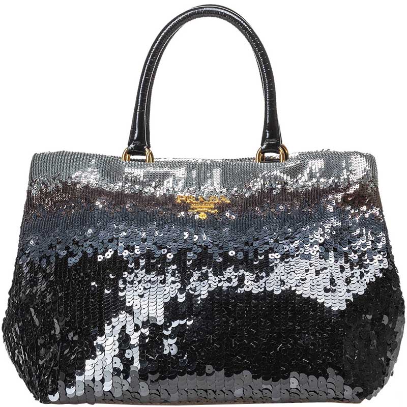 Prada Black Sequined Tote Bag Prada | The Luxury Closet