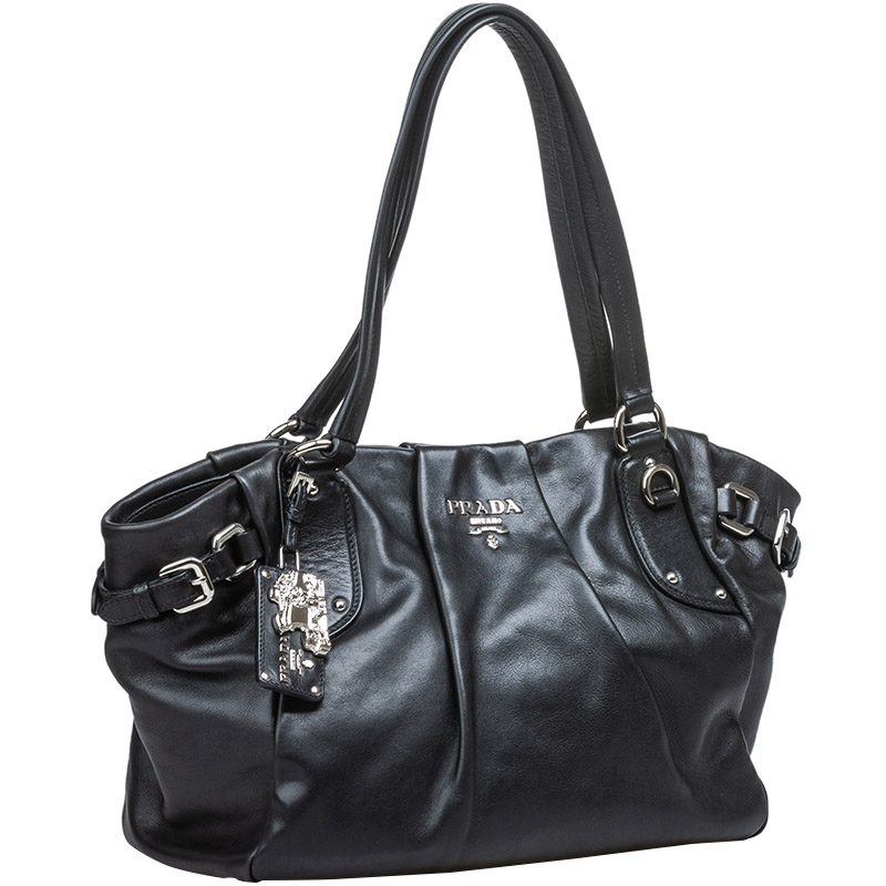 

Prada Black Leather Tote Bag