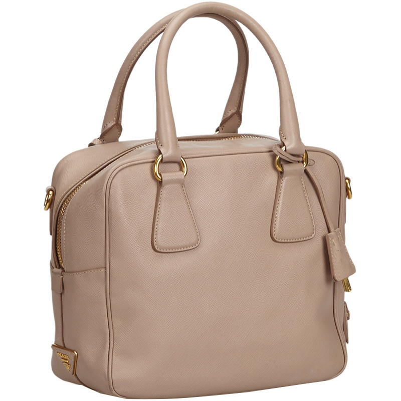

Prada Beige Saffiano Leather Satchel