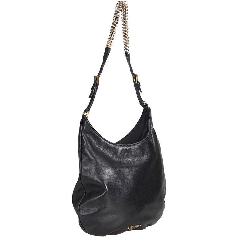 

Prada Black Leather Shoulder Bag