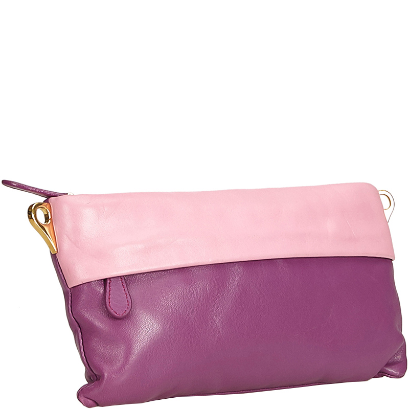 

Prada Purple/Pink Leather Shoulder Bag