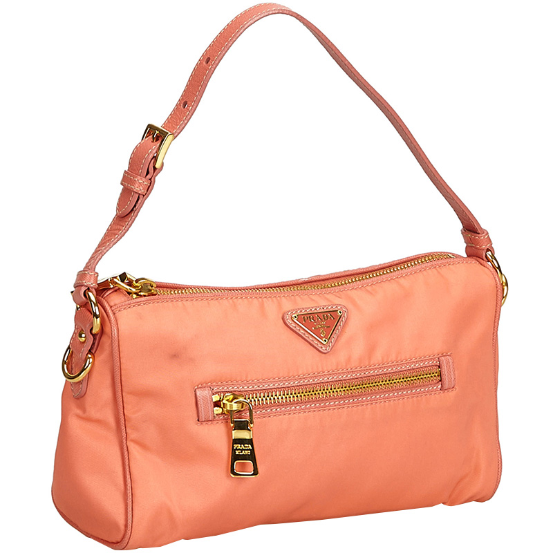 

Prada Pink Tessuto Nylon Baguette
