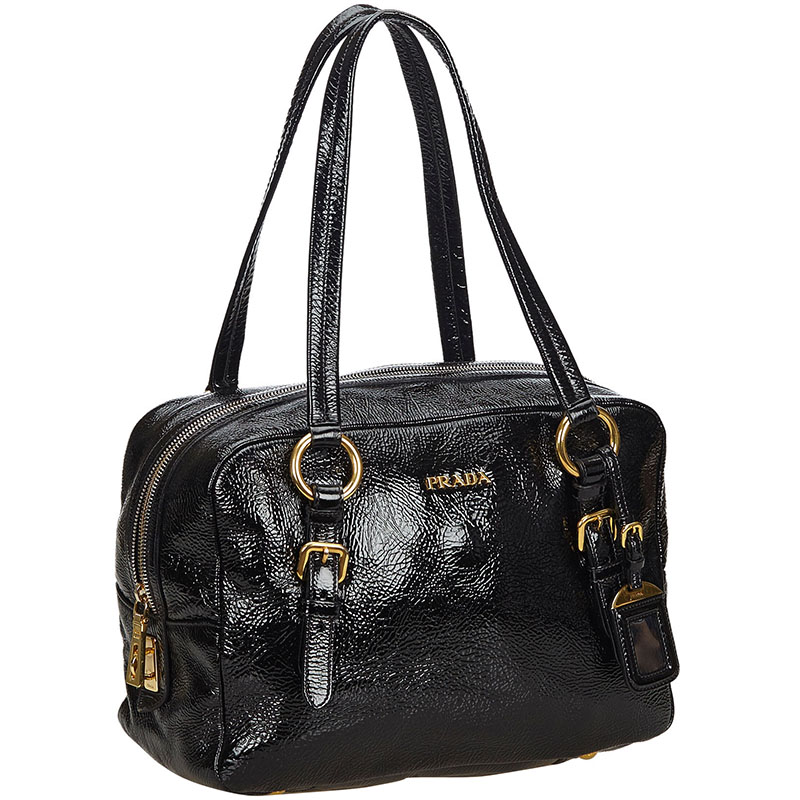 

Prada Black Patent Leather Shoulder Bag