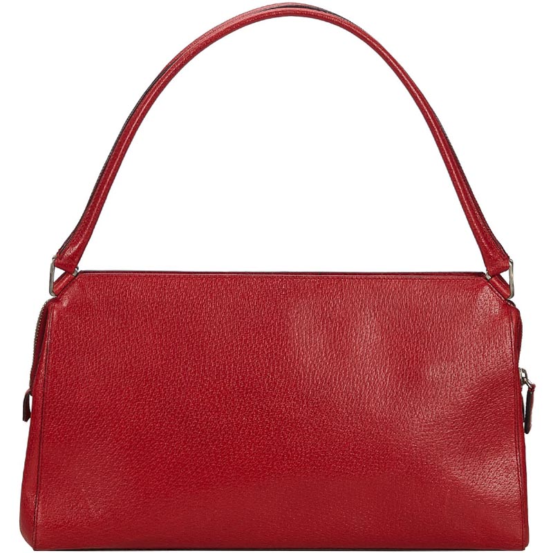 Pre-owned Prada Red Leather Baguette Bag