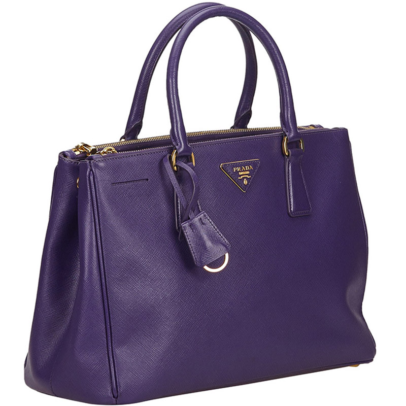 

Prada Purple Saffiano Leather Galleria Satchel Bag