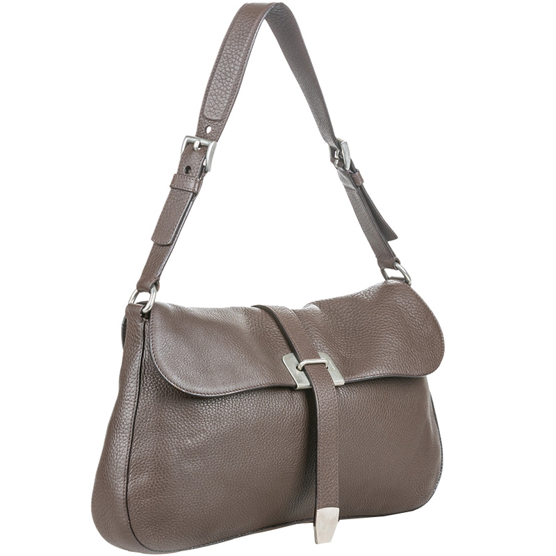 

Prada Brown Leather Shoulder Bag