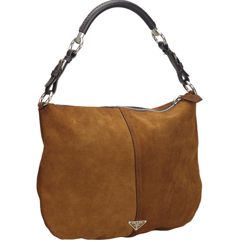 

Prada Brown Suede Shoulder Bag