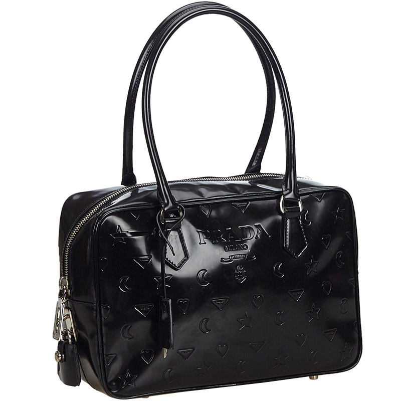 prada embossed leather bag