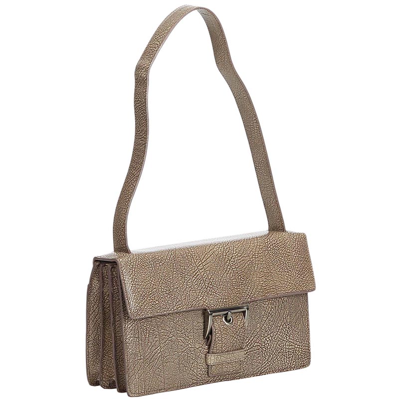

Prada Gray Metallic Leather Shoulder Bag, Grey