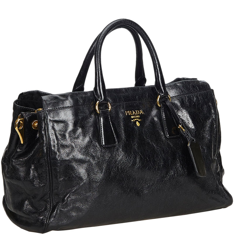 

Prada Black Leather Satchel