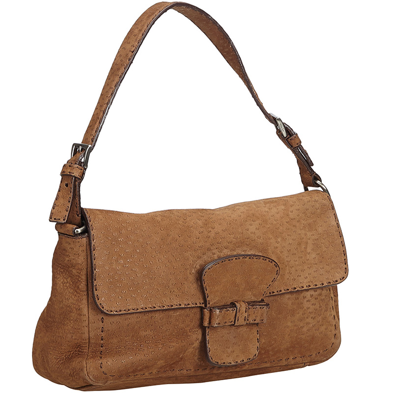 

Prada Brown Leather Baguette Bag