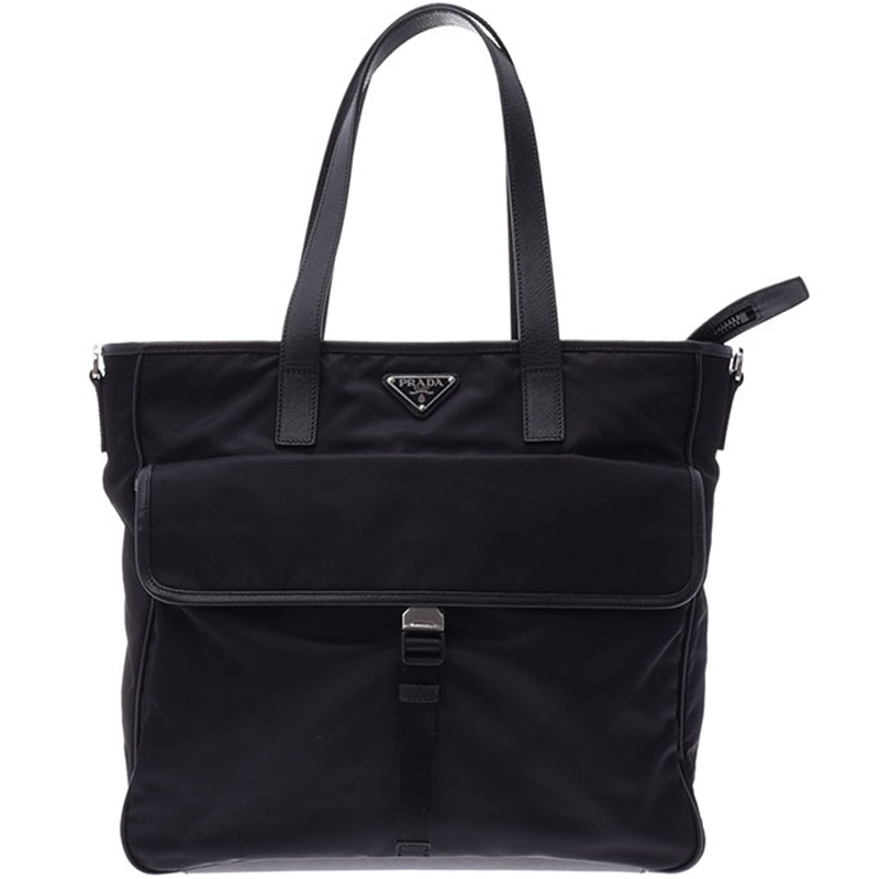 Prada Black Nylon Tote Bag
