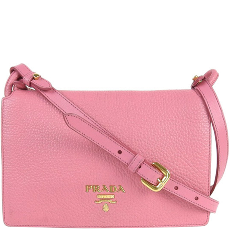 Prada Pink Leather Crossbody Bag