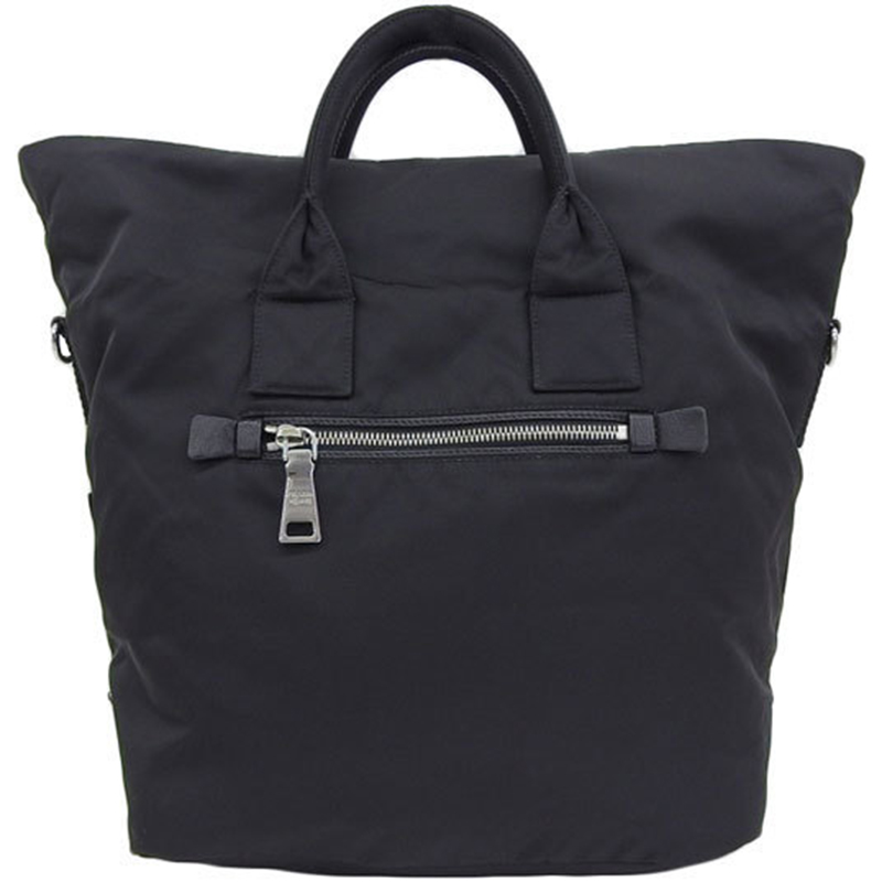 

Prada Black/Khaki Leopard Print Nylon Tote