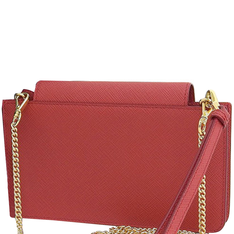 

Prada Red Saffiano Leather Smartphone Case Shoulder Bag