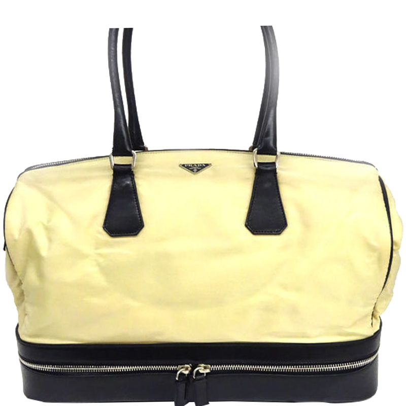 prada yellow nylon bag