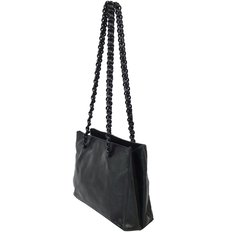 

Prada Black Leather Chain Shoulder Bag