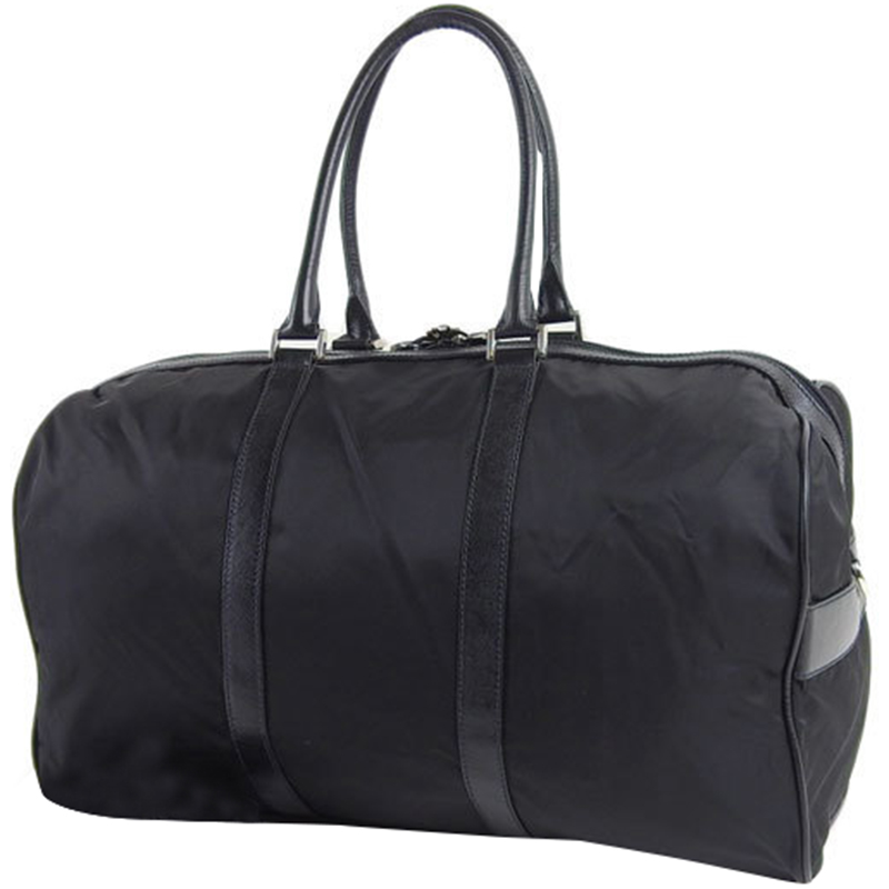 

Prada Black Tessuto Nylon And Leather Boston Bag