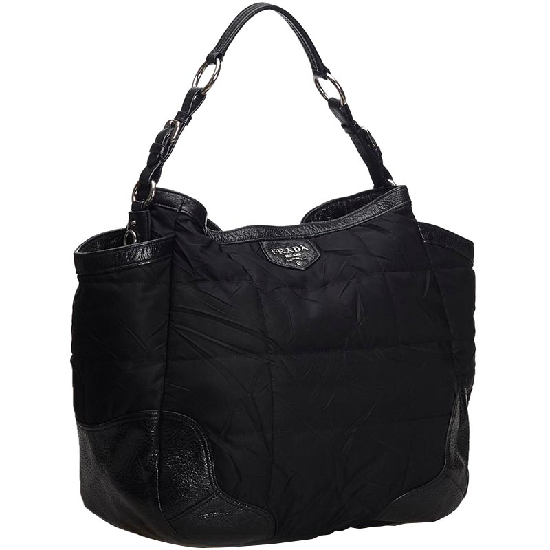 

Prada Black Quilted Nylon Tote Bag
