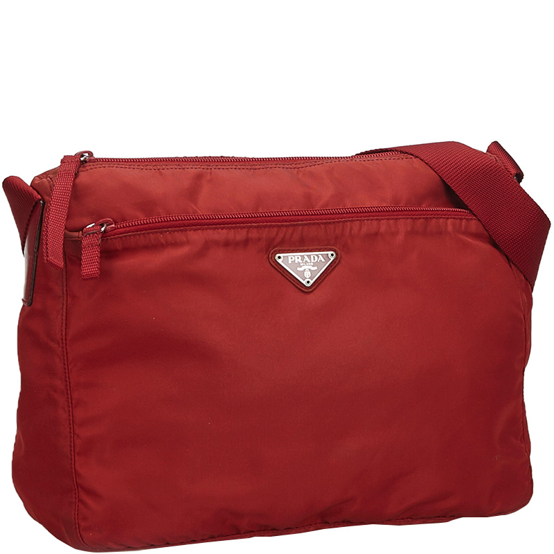 

Prada Red Nylon Crossbody Bag