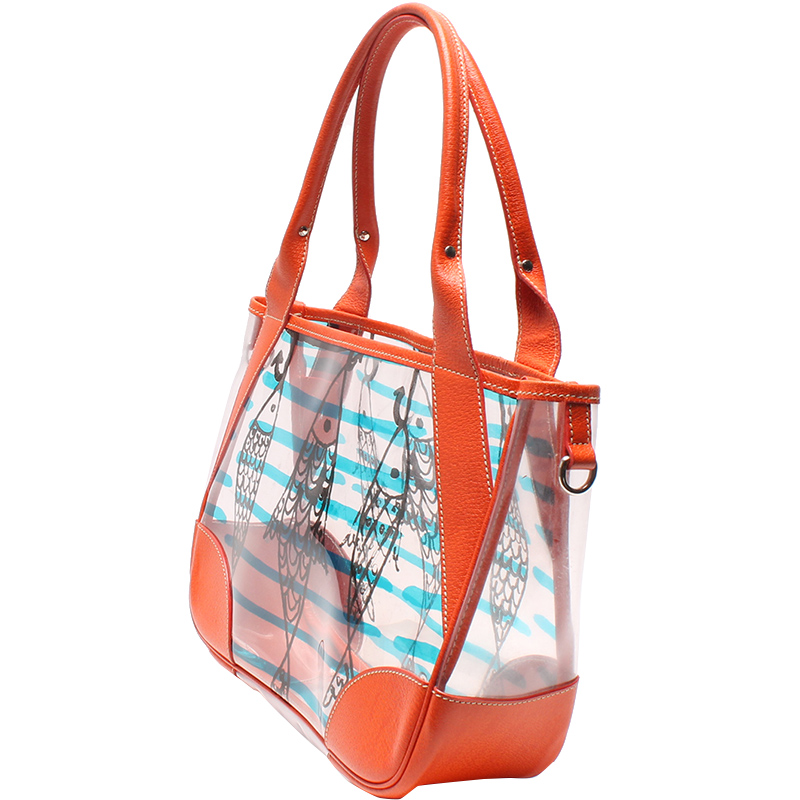 

Prada Orange PVC and Leather Tote Bag