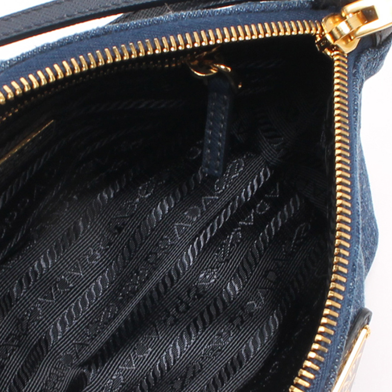 

Prada Blue Denim Pouch