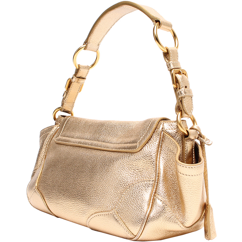 

Prada Gold Leather Satchel