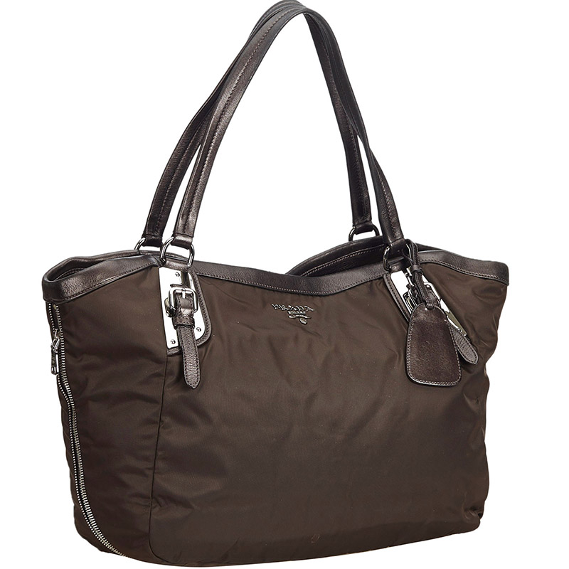 

Prada Dark Brown Nylon Shoulder Bag
