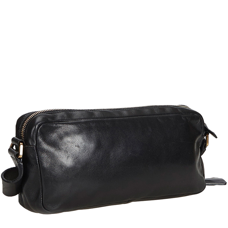 

Prada Black Leather Baguette