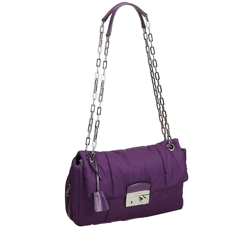 

Prada Purple Nylon Bomber Shoulder Bag