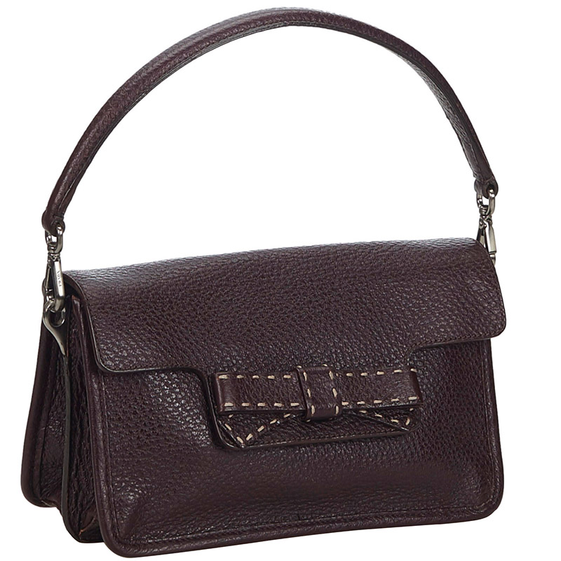 

Prada Brown Leather Baguette