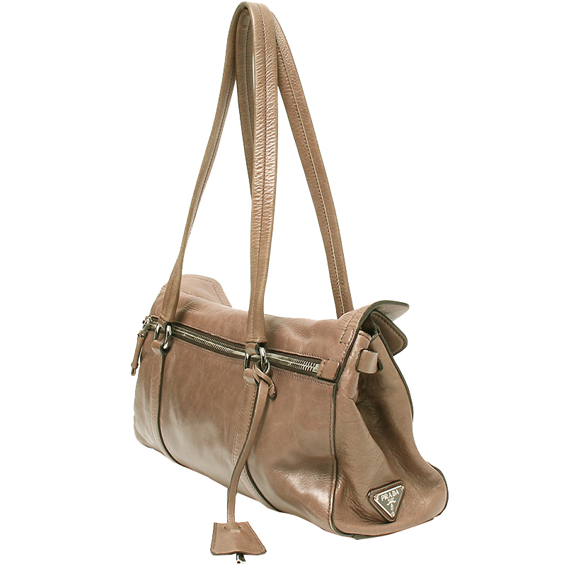 

Prada Brown Nappa Leather Shoulder Bag