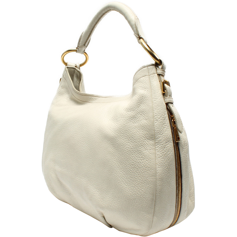 

Prada White Leather Shoulder Bag