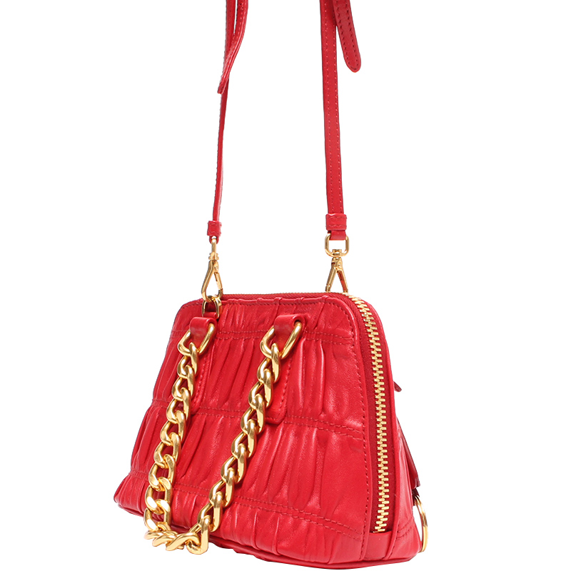 

Prada Red Leather Shoulder Bag