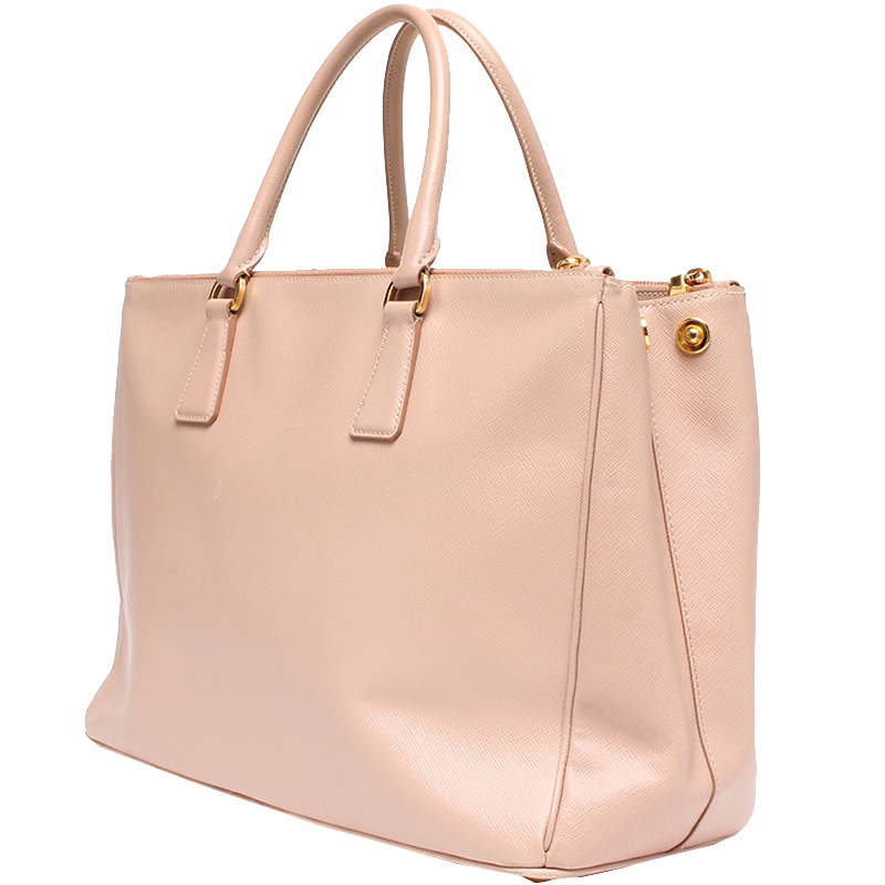 

Prada Pink Saffiano Lux Leather Large Tote Bag