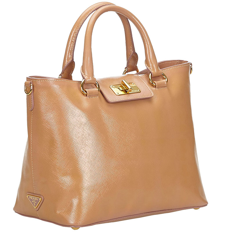 

Prada Brown Vernice Satchel