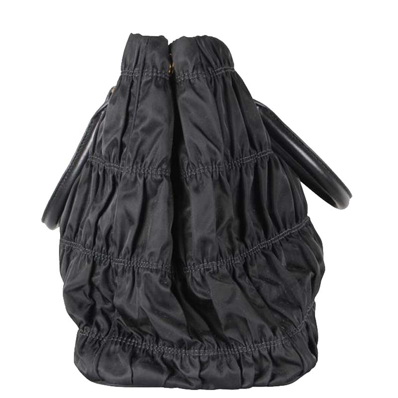 

Prada Black Tessuto Gaufre Nylon Tote Bag