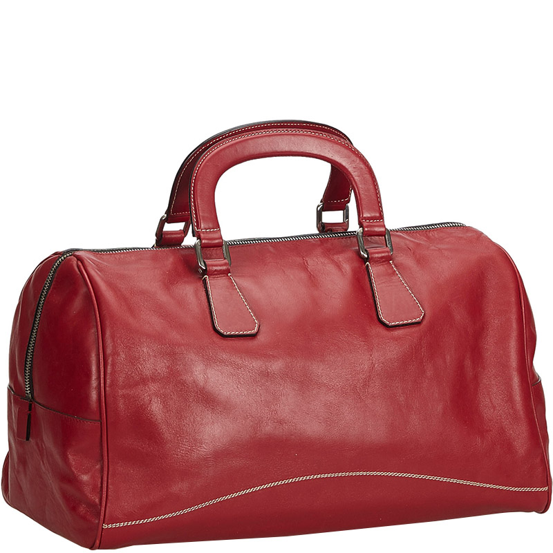 

Prada Red Leather Satchel