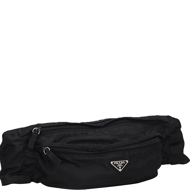 

Prada Black Nylon Belt Bag