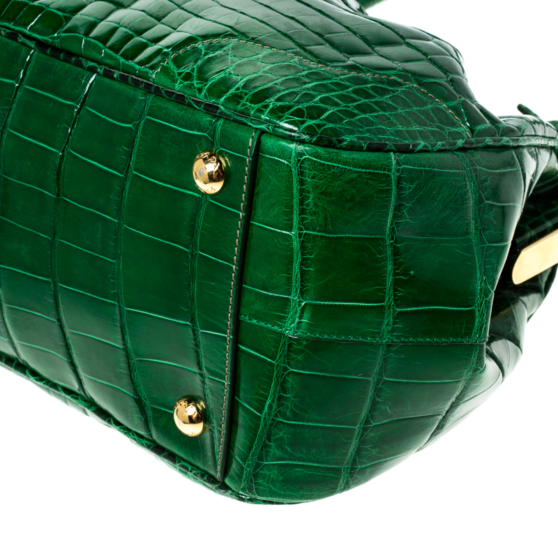 prada green crocodile bag