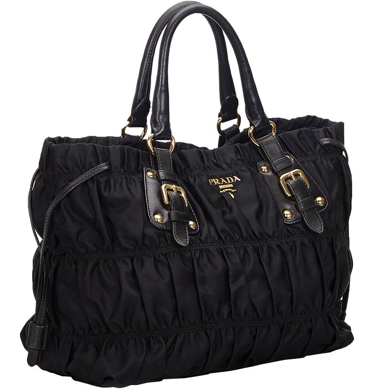 

Prada Black Gaufre Tessuto Nylon Tote Bag